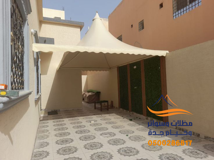 مظلات هرمية جدة تركيب مظلات بيوت فلل مدارس
